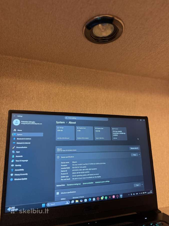 Asus Tuf Dash F15 - i7 / Rtx 3050 Ti - nuotraukos Nr. 7