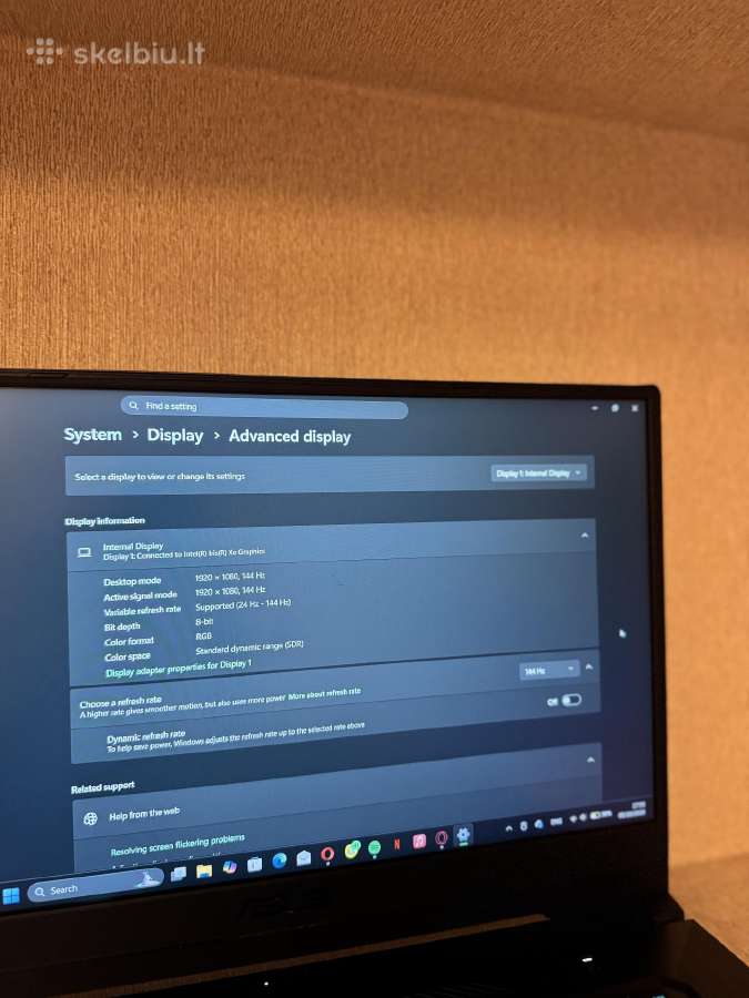 Asus Tuf Dash F15 - i7 / Rtx 3050 Ti - nuotraukos Nr. 8