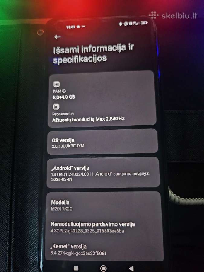 Xiaomi Mi 11 12/256gb - nuotraukos Nr. 2
