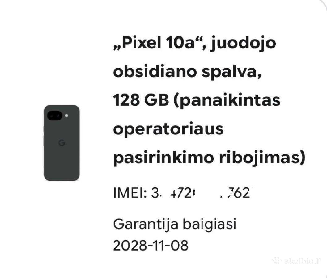 Google Pixel 10a 128gb - nuotraukos Nr. 3