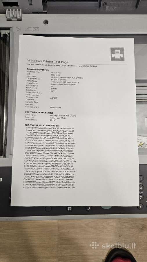 Samsung Scx-4725fn Spausdintuvas su skeneriu - nuotraukos Nr. 2
