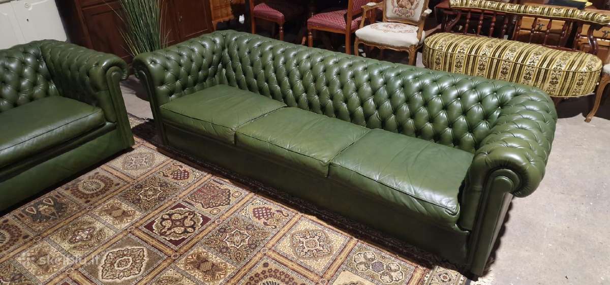 Chesterfield odinis baldų komplektas - nuotraukos Nr. 4