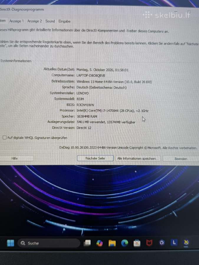 Lenovo Loq 17 Rtx5070 - nuotraukos Nr. 10