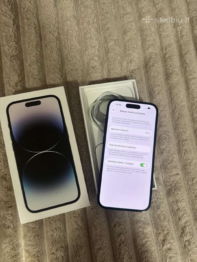 iPhone 14 Pro. Battery Health 92% - nuotraukos Nr. 6