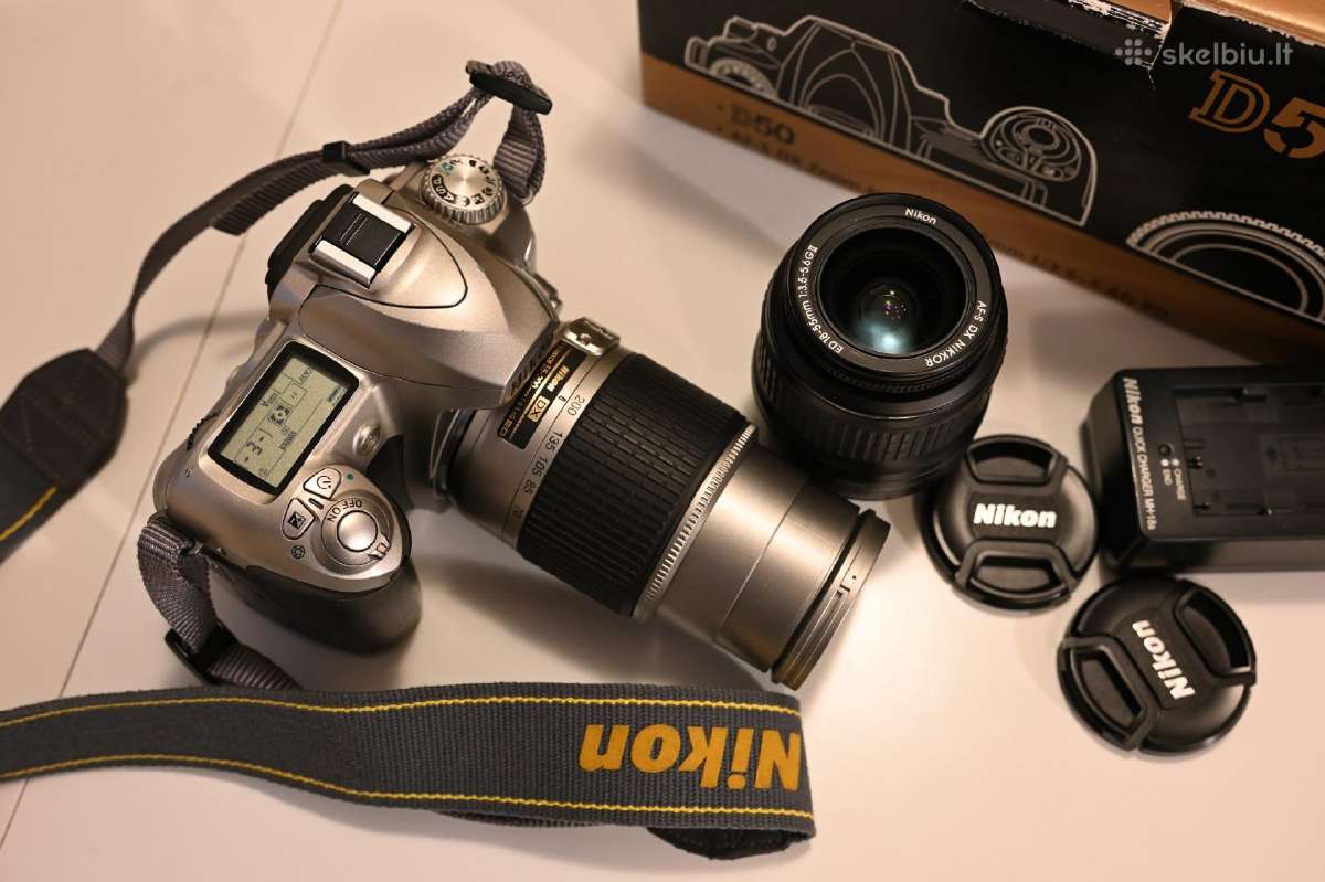 Nikon D50 su 2 Nikkor objektyvais 18-55 ir 55-200 - nuotraukos Nr. 5