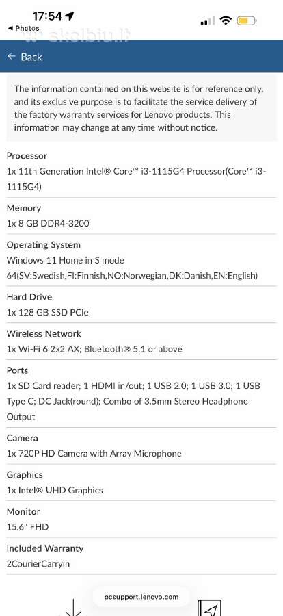 Lenovo Ideapad 15 – Intel Core i3 - nuotraukos Nr. 8
