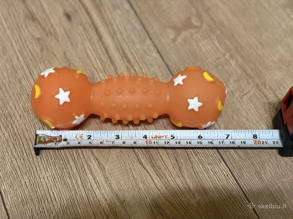Oranžinis šypsantis šuniuko žaisliukas, 16 cm - nuotraukos Nr. 3