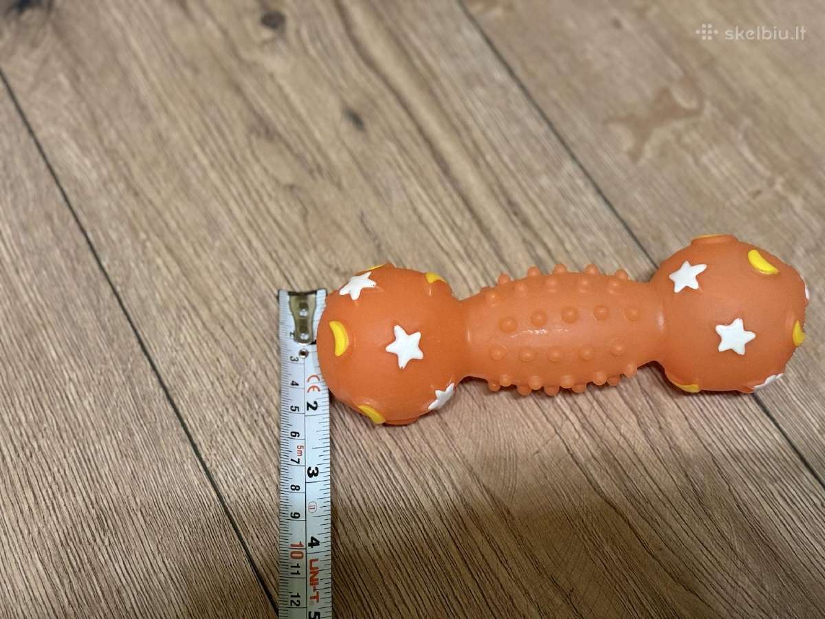 Oranžinis šypsantis šuniuko žaisliukas, 16 cm - nuotraukos Nr. 4