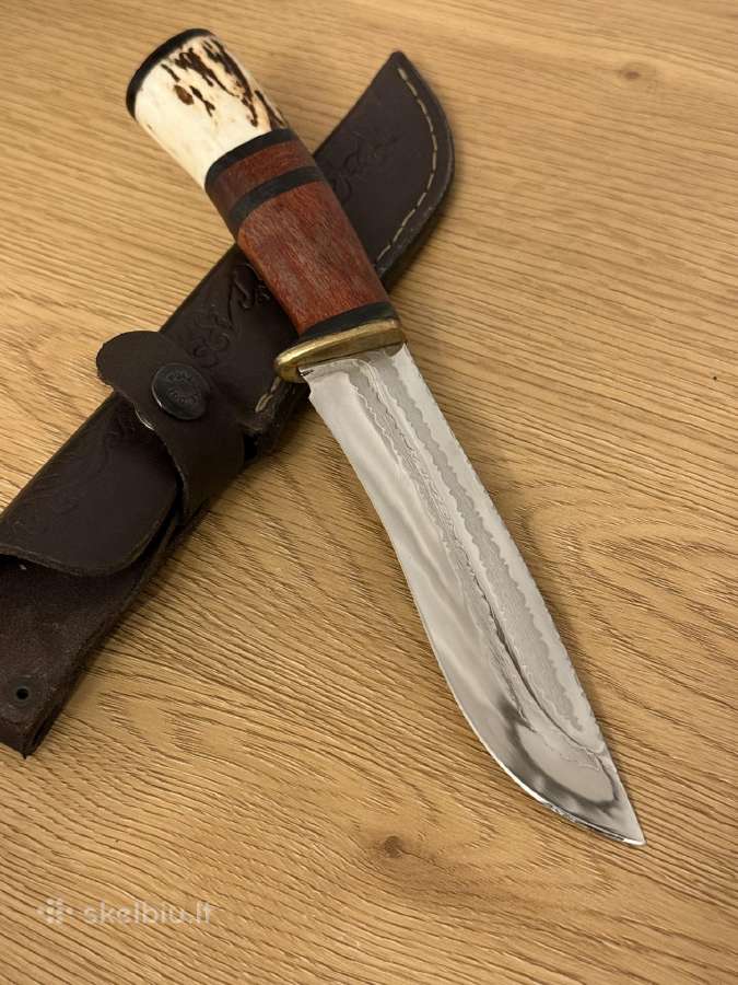 Medžioklinis peilis su odiniu dėklu, 26 cm - nuotraukos Nr. 2