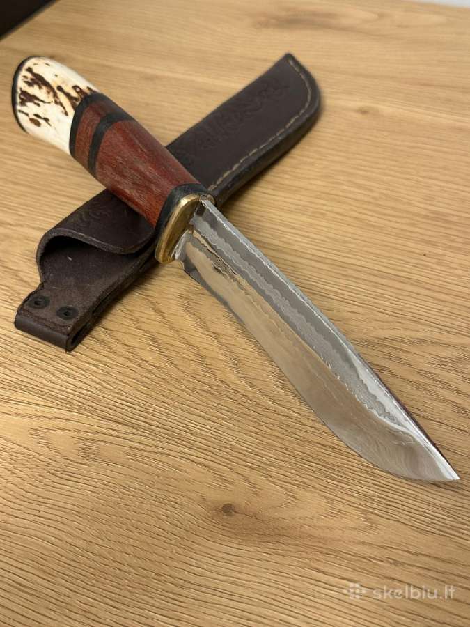 Medžioklinis peilis su odiniu dėklu, 26 cm - nuotraukos Nr. 3