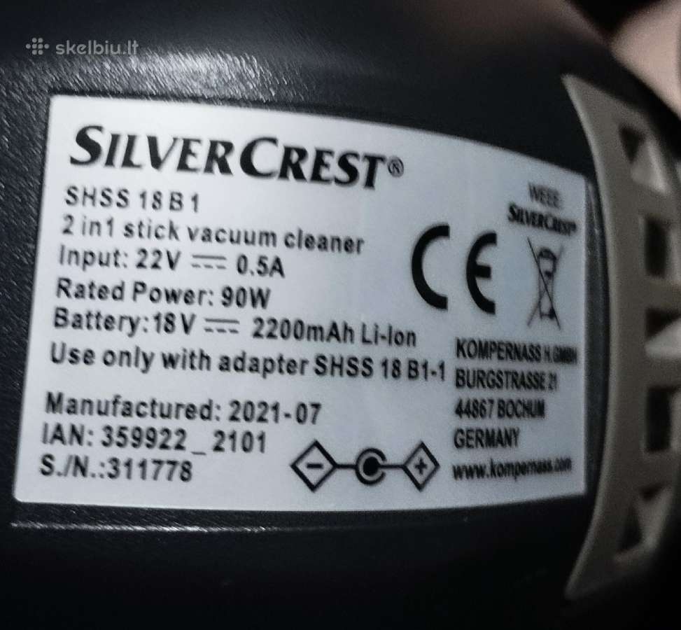 Belaidis dulkių siurblys Silver Crest - nuotraukos Nr. 5