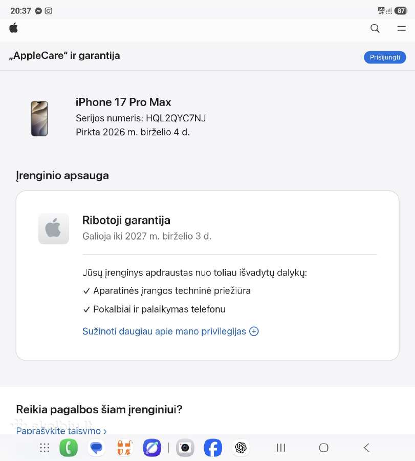 Parduodu Apple 17 Pro Max - nuotraukos Nr. 10