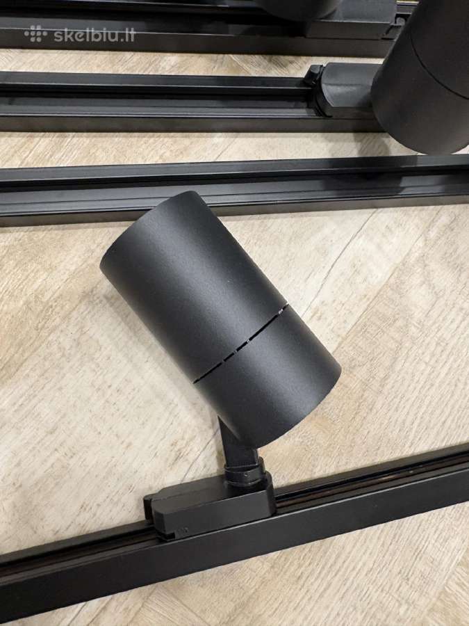 12 LED šviestuvų + 12 metrų bėgelių, juodi - nuotraukos Nr. 2