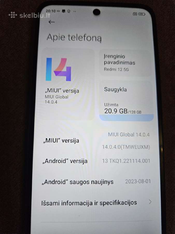 Parduodu Redmi12 - nuotraukos Nr. 3
