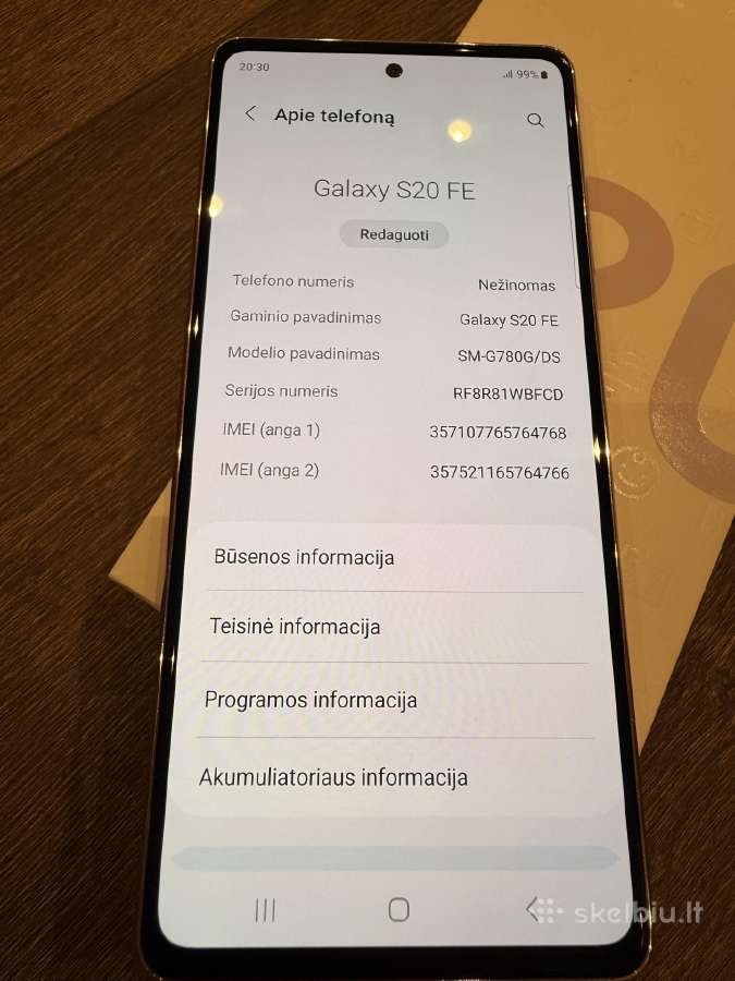 Samsung S20 Fe - nuotraukos Nr. 6