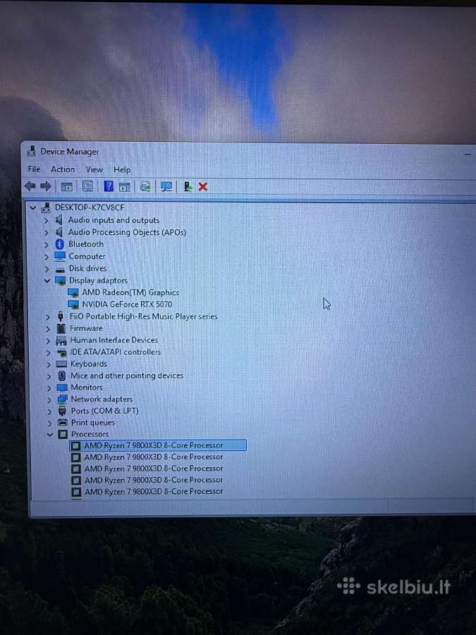 Ryzen 7 9800x3d, 5070 12gb, 32gb RAM - nuotraukos Nr. 3