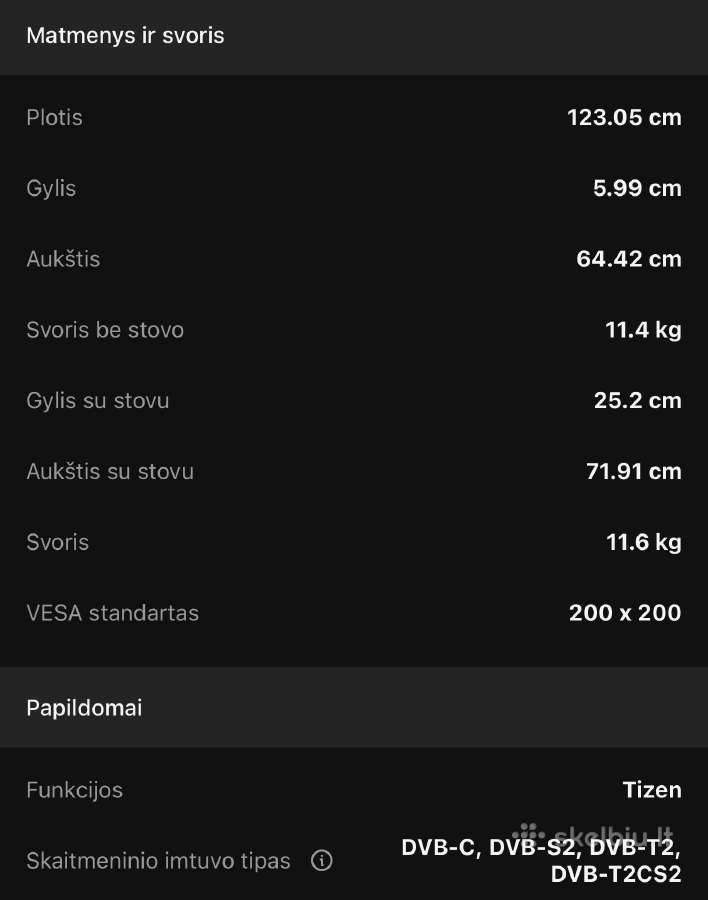 Samsung 55 colių televizorius - nuotraukos Nr. 5