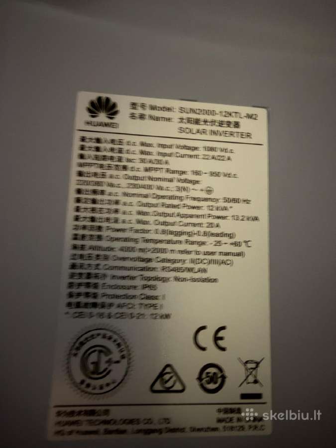 Huawei Sun2000 12ktl-m2 - nuotraukos Nr. 4