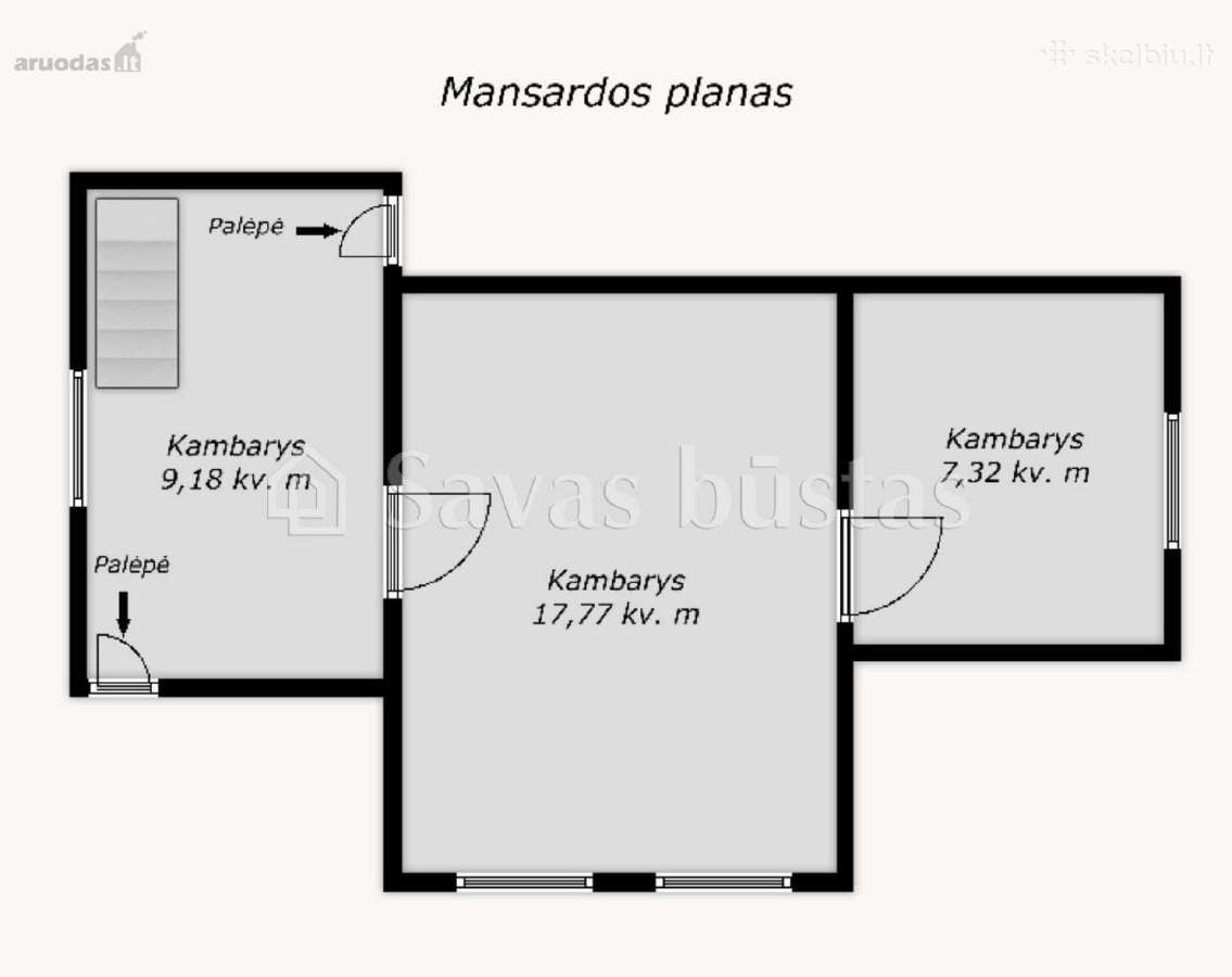 Tvarkingas namas Viekšnių centre - nuotraukos Nr. 36