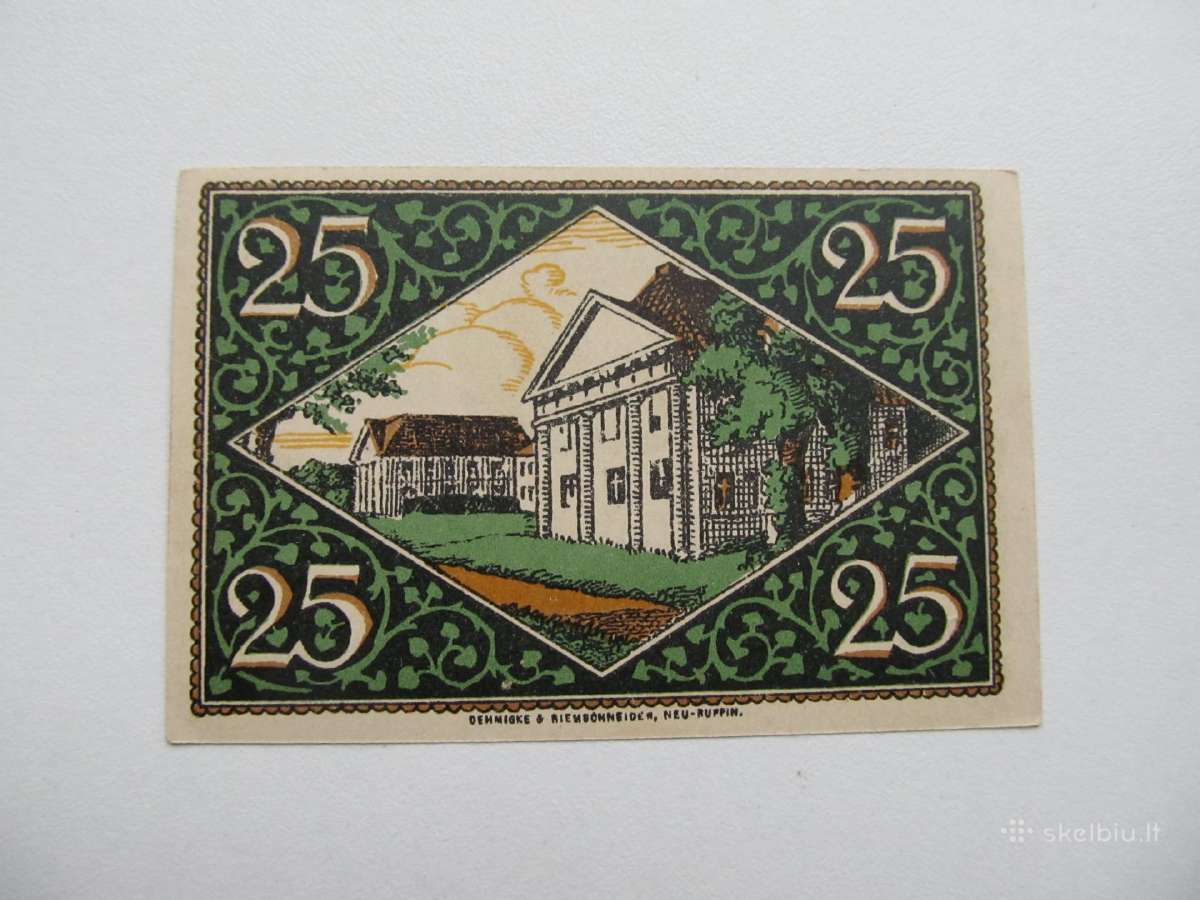 Notgeldas 25 pfenig , Schmiedefeld Vokietija ,1921 - nuotraukos Nr. 2