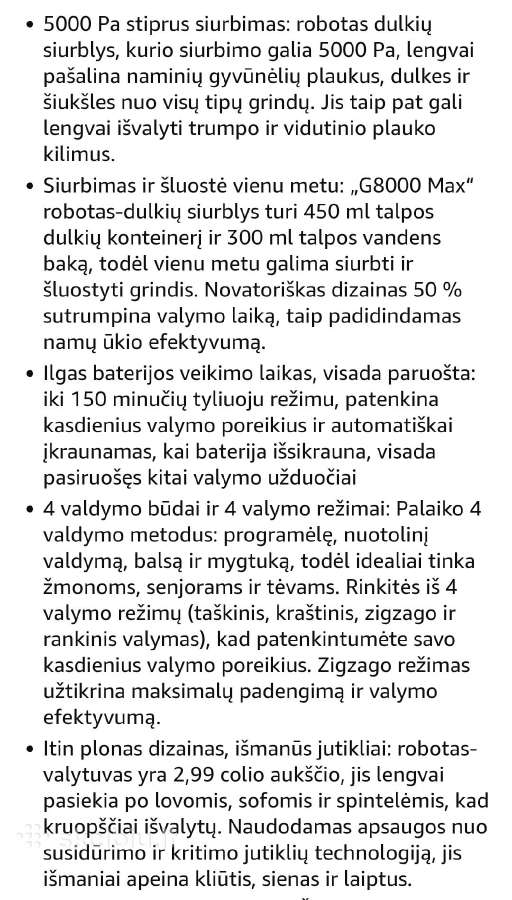 Dulkiu siurblys robotas Tikom - nuotraukos Nr. 8