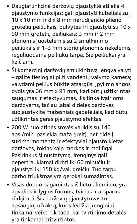 Daržovių pjaustytuvas Newtry 4-1(juodas) - nuotraukos Nr. 6