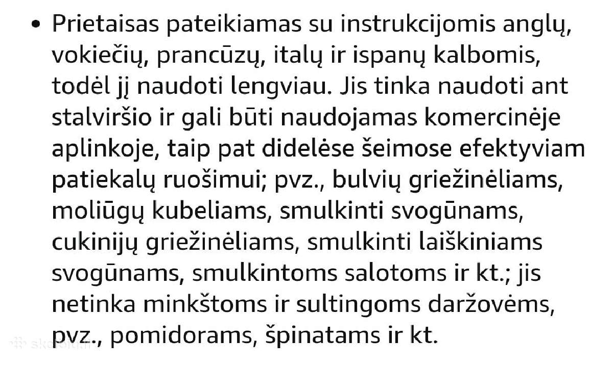 Daržovių pjaustytuvas Newtry 4-1(juodas) - nuotraukos Nr. 7
