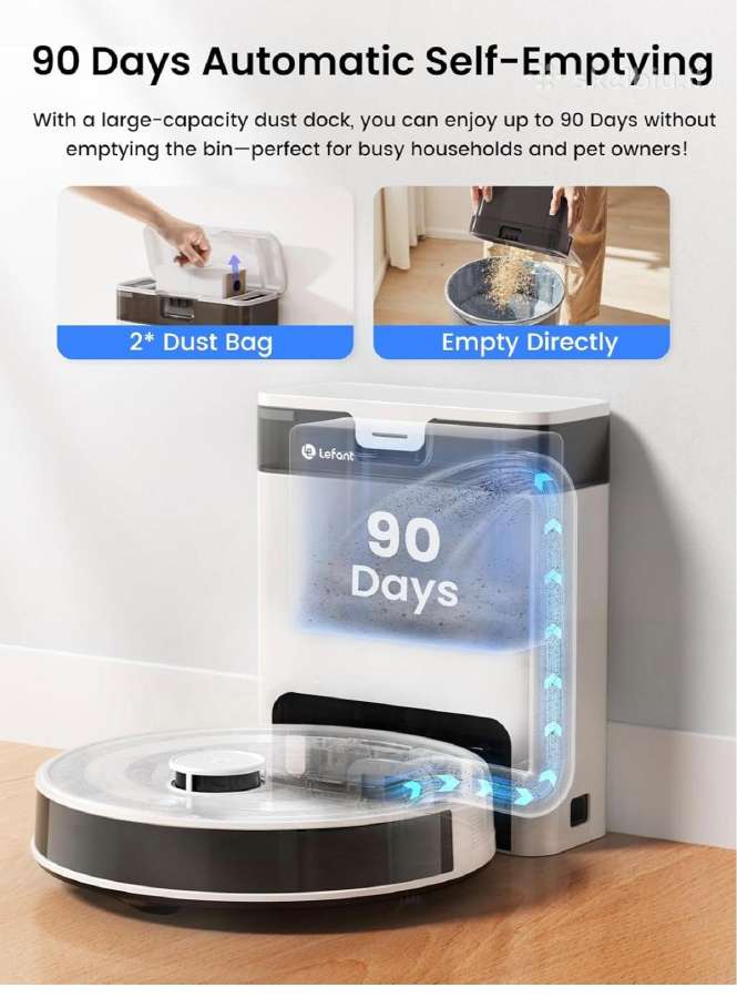 Dulkių siurblys robotas Lefant m2 pro - nuotraukos Nr. 2