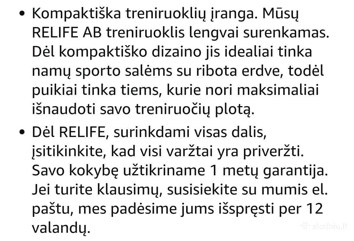 Relife pilvo preso treniruoklis - nuotraukos Nr. 7