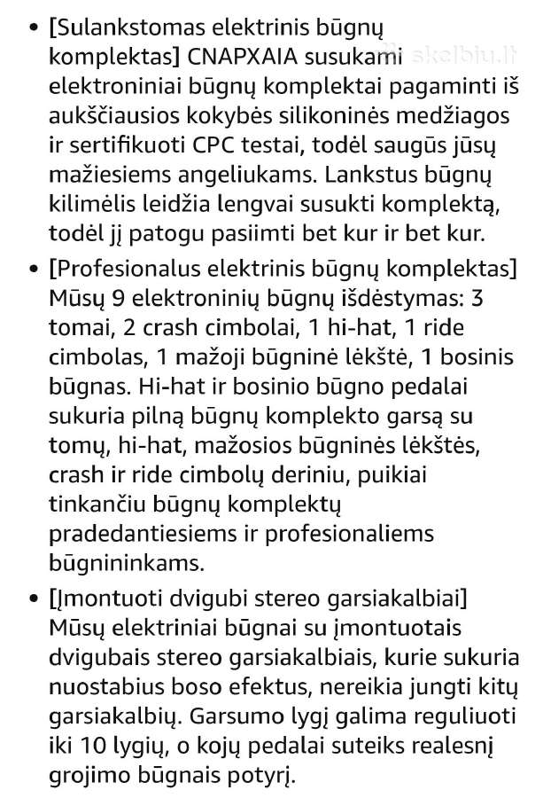 Elektroninis būgnų komplektas, rinkinys - nuotraukos Nr. 4