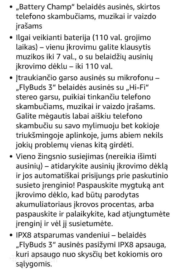 Tribit Flybuds 3 belaidės ausinės - nuotraukos Nr. 5