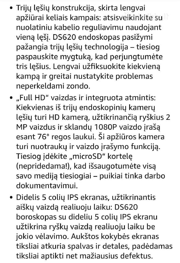 Depstech 3 lęšių pramoninis endoskopas - nuotraukos Nr. 7