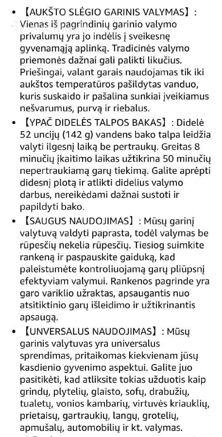 Tvd garų valytuvas sw608-a - nuotraukos Nr. 2