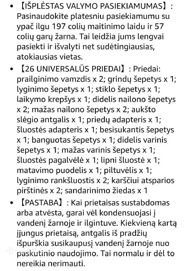 Tvd garų valytuvas sw608-a - nuotraukos Nr. 3