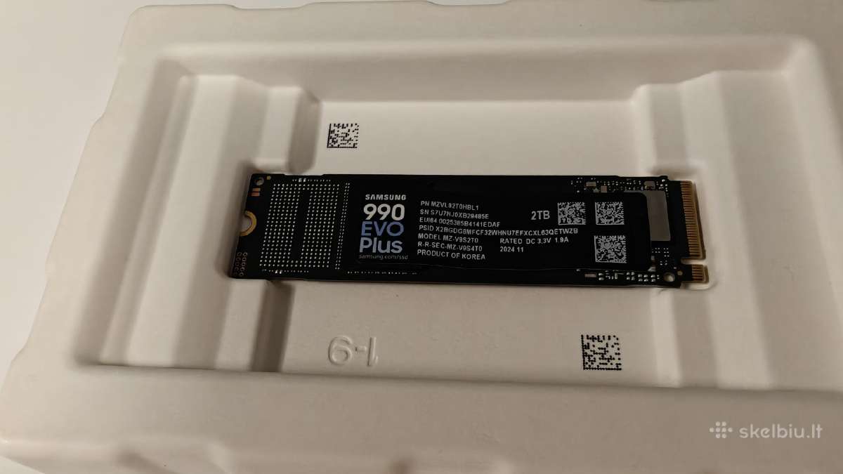 Samsung 990 EVO Plus 2tb Nvme M.2 SSD Pcie 4.0/5.0 - nuotraukos Nr. 2