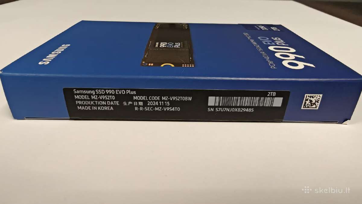 Samsung 990 EVO Plus 2tb Nvme M.2 SSD Pcie 4.0/5.0 - nuotraukos Nr. 6