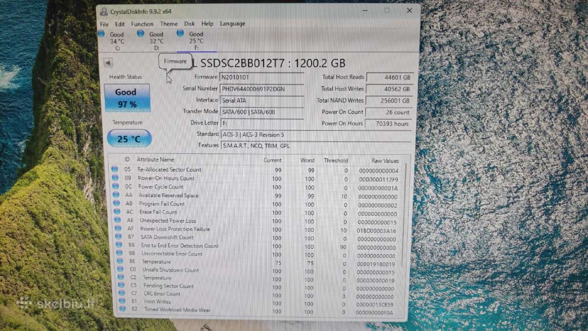 Intel SSD Dc S3520 1.2tb 2.5" Sata SSD - nuotraukos Nr. 7
