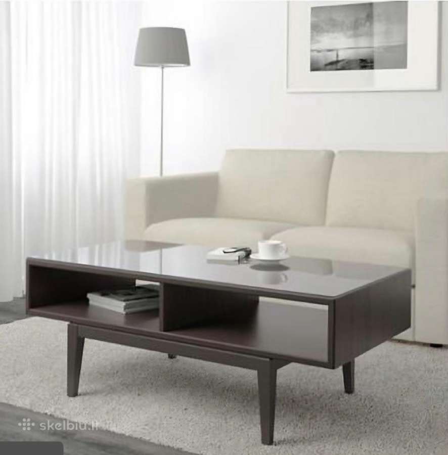 Kavos staliukas su stiklu Ikea Regissör 118x60 cm - nuotraukos Nr. 2