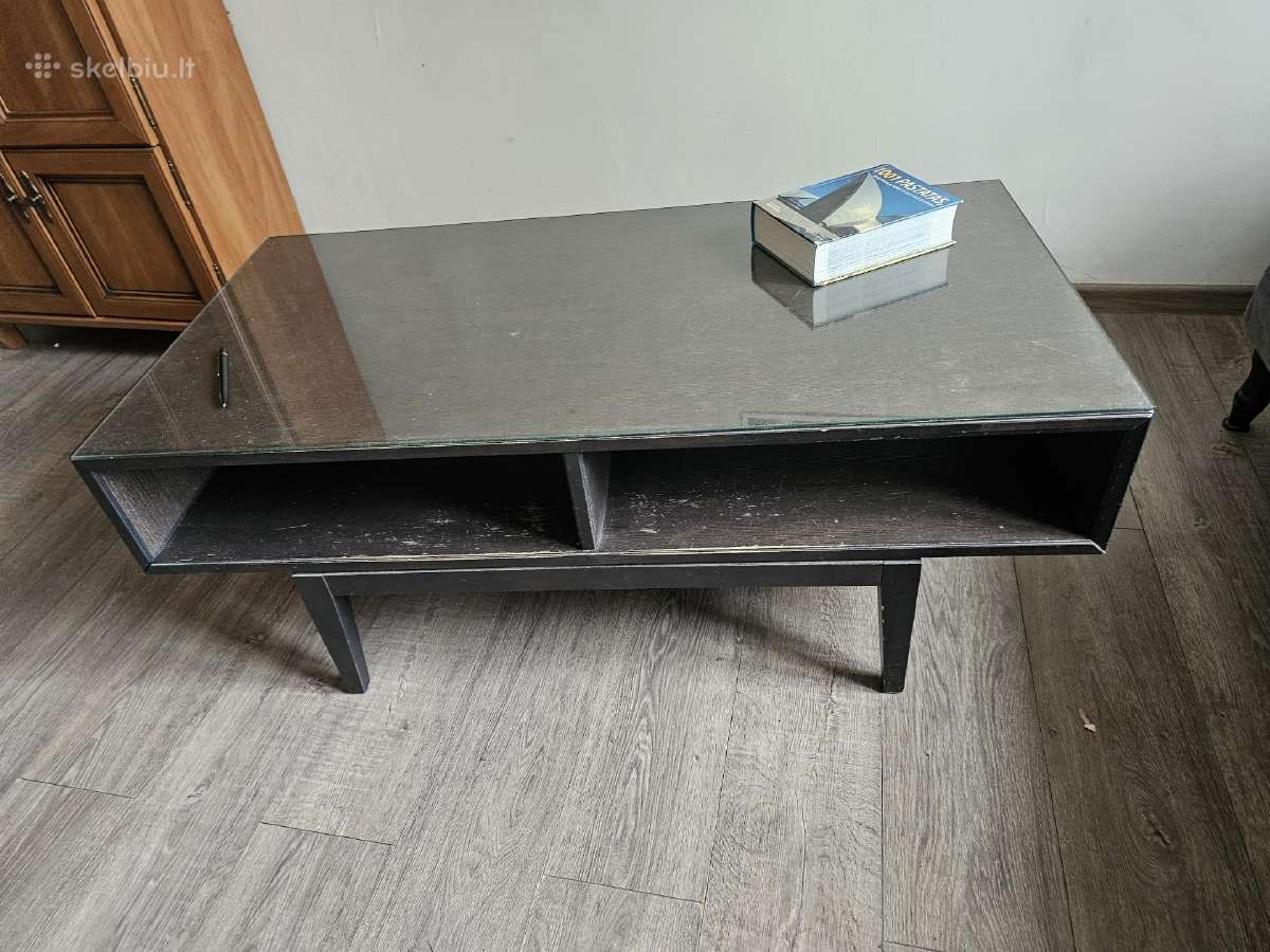 Kavos staliukas su stiklu Ikea Regissör 118x60 cm - nuotraukos Nr. 4