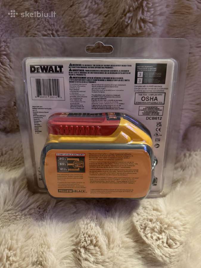 Dewalt Flexvolt 12ah 54v (Nauja) - nuotraukos Nr. 2