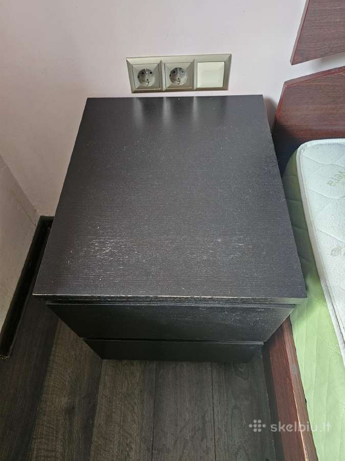 Naktinės spintelės Ikea Malm su 2 stalčiais 2 vnt - nuotraukos Nr. 2
