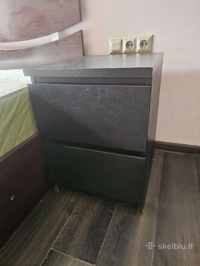 Naktinės spintelės Ikea Malm su 2 stalčiais 2 vnt - nuotraukos Nr. 8