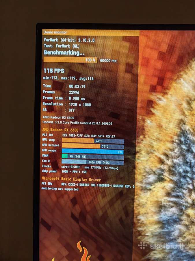Estetiskas Rx 6600/ryzen 5 3600 Zaidimu/darbo Pc - nuotraukos Nr. 10