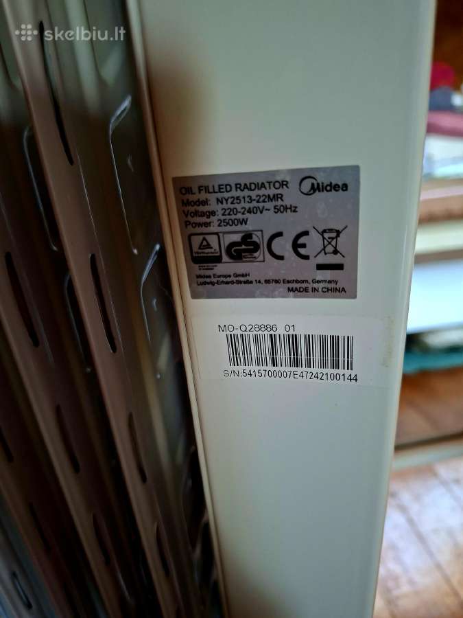 Tepalinis radiatorius Midea Ny2513-22mr, 2500 W - nuotraukos Nr. 3