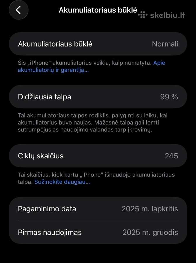 iPhone 17 pro max 256 - nuotraukos Nr. 6