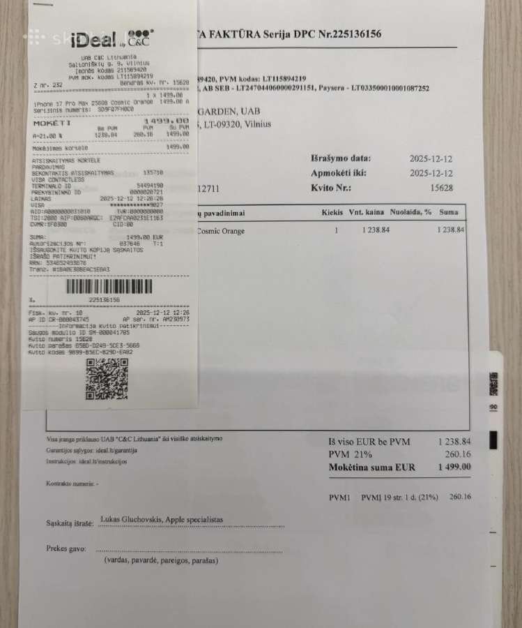 iPhone 17 pro max 256 - nuotraukos Nr. 7