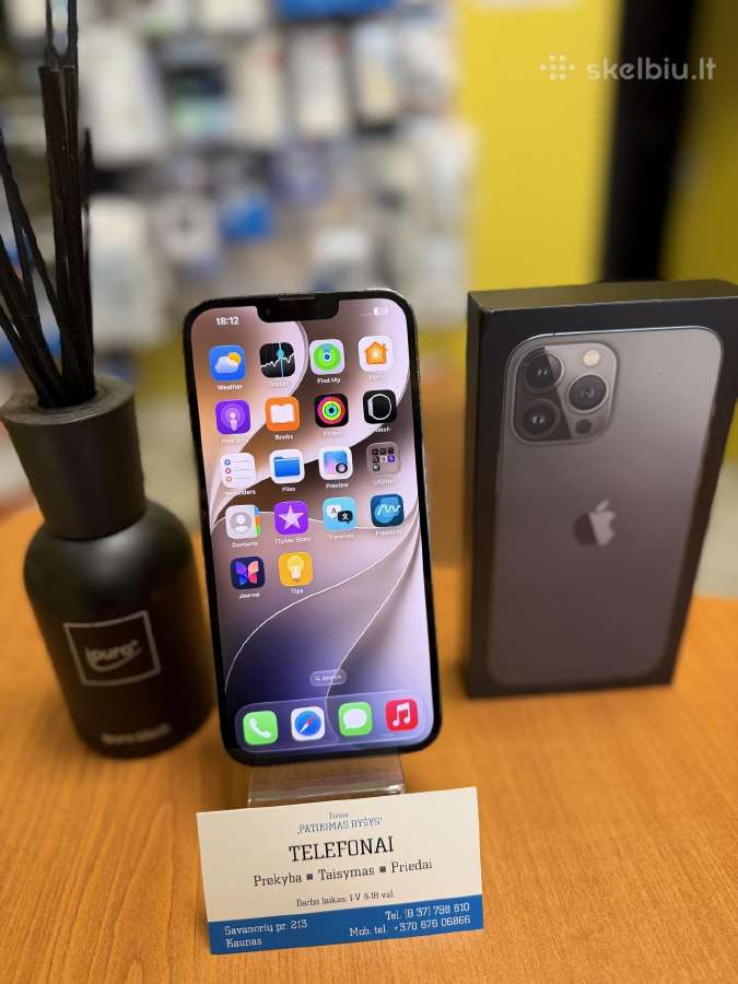 iPhone 13promax 128gb Graphite Su Garantija - nuotraukos Nr. 2