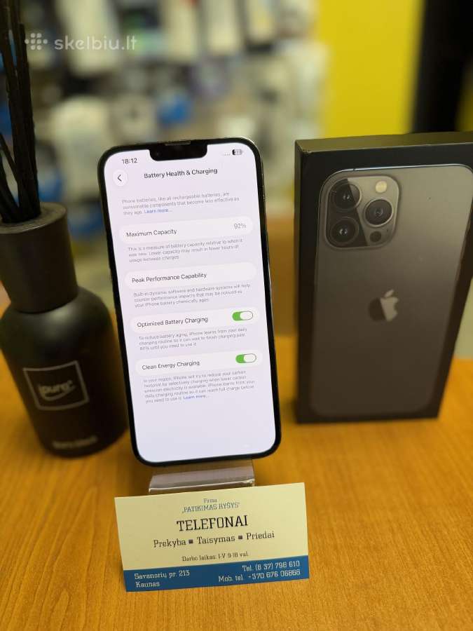 iPhone 13promax 128gb Graphite Su Garantija - nuotraukos Nr. 3