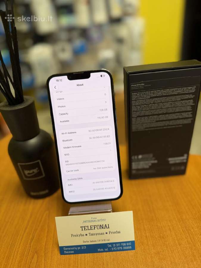 iPhone 13promax 128gb Graphite Su Garantija - nuotraukos Nr. 4