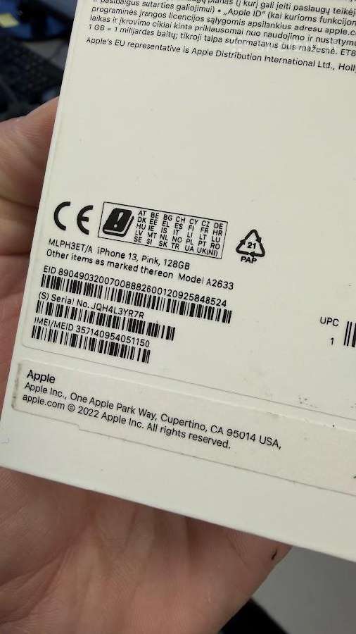 iPhone 13 Pink / 128 GB / A2633 - nuotraukos Nr. 2